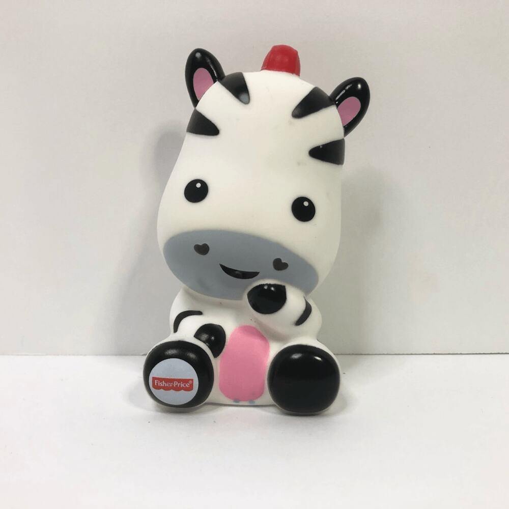 fisher price zebra bath Toy Water‎ squirter baby soft vinyl toy 3.5 Inch